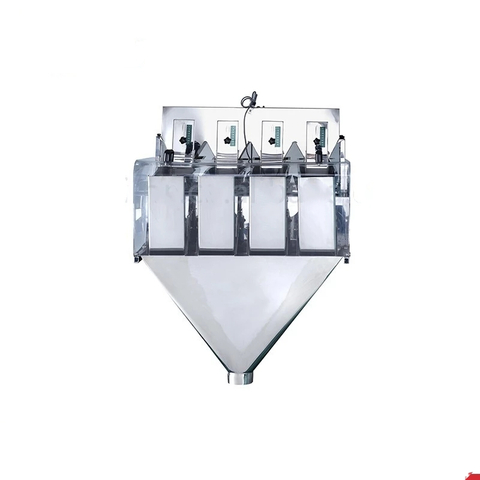Four-head linear scale bottle filling and capping production machine